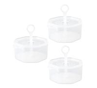 VICASKY 3Pcs Lovely Mini Milk Transparent Handheld Cleansing Tool for Delicate Easy Operation with Material for Deep Cleansing and Refreshing