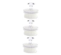 VICASKY 3pcs Manual Face Cleaning Brush Soft Facial Scrubber for Gentle Skin Care Durable and Safe Tool for Deep Cleansing for Daily Face Wash and Exfoliation White Crystal Design
