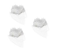 VICASKY 3pcs Mesh Headband Fascinator Headpiece Veil for Bride Wedding Tea Party Hair Accessories Women Party Hat Hair Clip