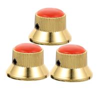 VICASKY 3pcs Metal Electric Guitar Knobs Accent Bell Style Volume and Tone Control for Electric and Bass Guitars Easy to Install Durable Design Smooth Plating Finish