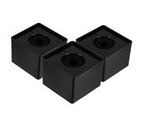 VICASKY 3pcs Microphone Banner Flag Station Abs Cube Shape Interview Mic Logo Stand for News Reporting and Ktv