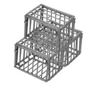 VICASKY 3pcs Mini Animal Cage Model DIY Craft Decoration Small Plastic Cage Prop for Figures and House Accessories Versatile Storage Decor for Collectors