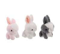 VICASKY 3pcs Mini Cute Bunny Keychain Soft Plush Backpack Charm for Women Adorable Rabbit Pendant Accessories for Birthday Party Favors Shower Goodie Bags