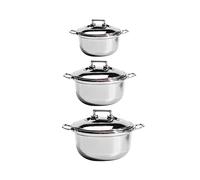 VICASKY 3pcs Mini Imitation Steel Soup Pots for Play Kitchen Wear Resistant Pretend Cooking for Boys Realistic Mini Stockpots for Dollhouse Accessories