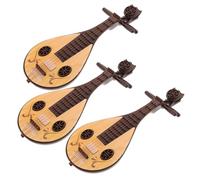VICASKY 3pcs Mini Musical Instrument Miniature Landscape Props Miniature Antique Instrument Decor Decoration Simulation Pipa Props for Boys and Girls