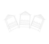 VICASKY 3pcs Miniature Arch Door for Fairy Garden Accessories Mini House Decor with Charming Couple Motif Metal Micro Wedding Arch for Dollhouse Scene Crafting and DIY Micro Landscape