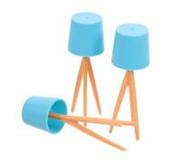 VICASKY 3pcs Miniature Blue Lamp Elegant LED Dollhouse Lights for Desk Bedside Table Decor Charming Accessories to Enhance Ambiance and Realism Your Miniature House Model