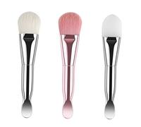 VICASKY 3pcs Mud Mask Applicator Soft Silicone Fine Bristle Facial Brush Tools for Diy Masks Mixing and Stirring Comfortable Handle Durable Design for Skincare Enthusiasts