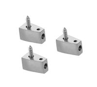 VICASKY 3pcs Musical Instrument Accessories Electric Headless Guitar Locking Nut Electric Guitar Accessory Headless Bridge Silver