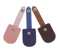 VICASKY 3pcs Nail Clipper Protective Covers PU Sleeve for Manicure Scissors Cuticle Scissors Pouch Holder Lightweight Nail Salon Supply with Deep Brown Light Pink and Dark Blue
