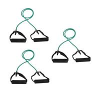 VICASKY 3pcs Outdoor Yoga Resistance Bands with Comfortable Handles Elastic Pull Rope for Strength Training Stretching Pilates Suitable for All Ages and Fitness Levels Portable Green