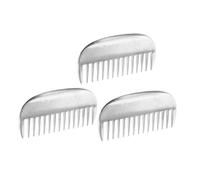 VICASKY 3pcs Pet Grooming Comb Ergonomic Metal Dog Shedding Brush for Long Thick Curly Hair Polished Finish Reduces Static Skin Irritation for Cats Dogs