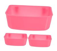 VICASKY 3Pcs Plastic Bird Food Holder and Water Bowl for Cage Multi Functional Bird Trough Feeder for Parrots Canaries Quails and Pets Easy to Attach and Stable Design