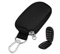 VICASKY 3pcs Portable Compartment Essential Oil Key Bag with Handle for Bottles Sturdy Zippered Oil Case Organizer for Travel and Home Black