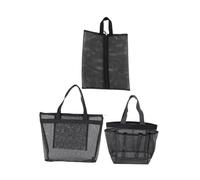 VICASKY 3Pcs Portable Mesh Cosmetic Bag Durable Handheld Toiletry Bag for Travel for Swimmers Campers and Gym Members Lightweight Storage for Makeup