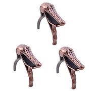 VICASKY 3pcs Professional Metal Capo for Acoustic Electric Guitar Quick Release Reposition Rc Crocodile Head Design
