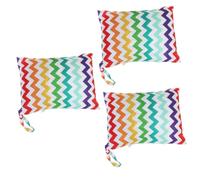 VICASKY 3pcs Rainbow Nappy Pouch Reusable Diaper Bag Wet Dry Sack Dual Zipper Scented for Easy to Use