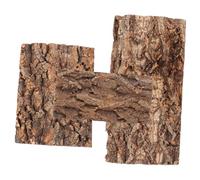 VICASKY 3pcs Realistic Aquarium Bark Background Natural Reptile Decor for Terrarium for Lizard Gecko Tortoise Habitat