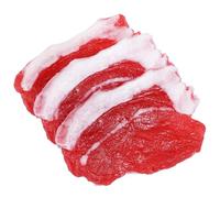 VICASKY 3pcs Realistic Artificial Pork Model for Display Food Simulation Prop for Kitchen Party Decoration and Photo Props Lifelike Resin Meat Ornament