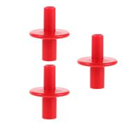 VICASKY 3pcs Red Double-ended Plastic Cymbal Post Sleeves for Drum Kit Drum Hardware Parts Boom Cymbal Stand Components Set for Percussion Accessories