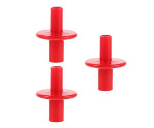 VICASKY 3pcs Red Double-ended Plastic Cymbal Post Sleeves for Drum Kit Drum Hardware Parts Secure Mount Boom Cymbal Stand Components Set for Percussion Accessories