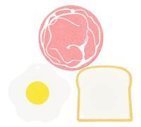 VICASKY 3pcs Reusable Kitchen Dish Sponge Scrubber for Pots Cleaning, Easy to Clean Toast-Style Sponge with Adorable Design, for Cleaning Kitchen and Bathroom Sinks