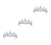 VICASKY 3pcs Rhinestone Crown Headband for Wedding Bride Tiaras for Women Birthday Party Pageant Crowns for Women Sparkling Gems