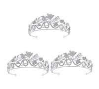 VICASKY 3pcs Rhinestone Wheat Crown Bridal Headpiece Elegant Wedding Hair Ornament for Bride Bridesmaids Shiny Evening Dress Accessory Showcasing Nobility and Grace