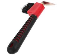 VICASKY 3pcs Rubber Grip Hoof Pick with Brush for Horse Grooming Rust Resistant Hoof Cleaning Tool with Comfortable Handle Essential Accessory Random Color Random Color