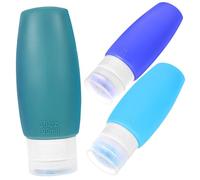 VICASKY 3pcs Silicone Dispensing Bottle Empty Refillable Travel Bottles for Shampoo and Conditioner for Toiletries The Go