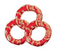 VICASKY 3pcs Singing Bowl Cushions Handmade Cotton Pad Tibetan Bowls Meditation Ring Cushion for Yoga