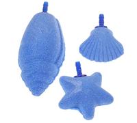 VICASKY 3pcs Small Air Stone Aquarium Supplies with Blue Sea Star Shell and Sea Snail Shapes, Ore Sand Material, Convenient to Use Oxygen-increasing Effect, Beautiful Elegant Design Fish