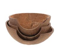 VICASKY 3Pcs Small Reptile Caves Coconut Hideouts Terrarium Supply Safe Shelter for Lizards Geckos and Small Pets