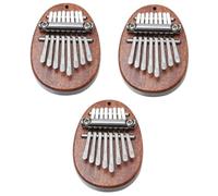 VICASKY 3pcs Small Thumb Piano Wooden Music Instrument Kalimba Ergonomic Design Comfortable to Play
