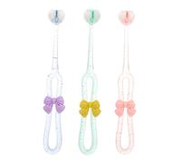 VICASKY 3pcs Soft Girl Toothbrush Cute Three Sided Design for Gentle Bristles for Sensitive Gums Portable Travel Toothbrushes Pink Purple Green Encourages Positive Oral Habits