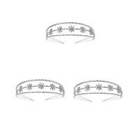 VICASKY 3pcs Sparkling Zircon Three Layer Bridal Tiara Decorative Headband for Women Elegant Wedding Hair Accessory Princess Crown for Brides and Special Occasions