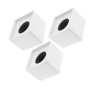 VICASKY 3pcs Square Microphone Logo Flags for Interviews Presentations Public Speaking Versatile Microphone Prop Station Modern Design Easy Installation for Various