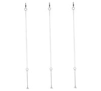 VICASKY 3pcs Stainless Steel Parrot Fruit and Vegetable Feeder Hanging Bird Treat Holder for Small Birds Like Canary Lark Budgies Foraging Cage Accessory for Nutritious Feeding