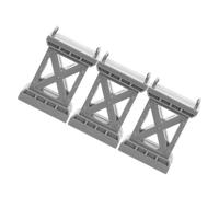 VICASKY 3pcs Train Bridge Pier Model Toy, Grey Simulation Bridge Support for Boys and Girls’ Railway Playsets, DIY Decorative Train Track Accessory for Engineering and Construction Games
