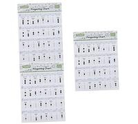 VICASKY 3pcs Trumpet Chord Learning Guide Poster Chart for Beginners Durable Reference for Basic Music Theory Design for Novice Trumpet Players Assorted Color Practice Aid