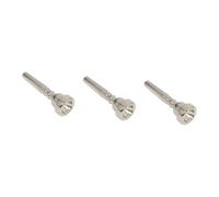 VICASKY 3pcs Trumpet Replacement Mouthpiece Silver Polished for Instrument Accessories and Trumpet Mouth Usage
