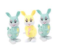 VICASKY 3pcs Wind Up Rabbit Clockwork Bunnies for Fun Easter Party Favors Interactive Plastic Playthings for Festivals and Celebrations Random Color