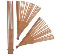 VICASKY 3pcs Wood Foldable Fan Frame for DIY Handheld Fans with Handle 30 Ribs for Crafting and Stage Performance Projects