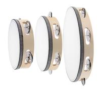 VICASKY 3pcs Wooden Boys and Girls Musical Instruments Tambourine Hand Swinging Drum Toys for Toddlers Preschool Rhythm Instruments Hand Clapping Shakers for Boy Girl