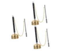 VICASKY 3pcs Wooden Fish Temple Dharma Ritual Utensil for Buddhist Meditation Traditional Temple Using Tool Delicate Pray to Buddha Instrument