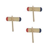 VICASKY 3pcs Wooden Guiro Shaker Versatile Musical Instrument for Boys and Girls for Developing Musical Skills and Fun Playtime Safe for Boy Girl Great Sound Quality