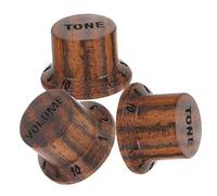 VICASKY 3pcs Wooden Guitar Knob Volume Tone Control Knobs Easy to Install for Guitarists Scale for Quick Adjustments