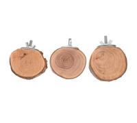 VICASKY 3Pcs Wooden Hamster Parrot Ladder Platform, Small Animal Cage Accessories, 5-6Cm Diameter Hanging Climbing Perches for Birds and Hamsters