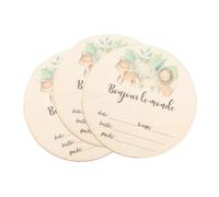 VICASKY 3pcs Wooden Newborn Announcement Sign for Baby Shower with Smooth Surface and Cute Cartoon Design