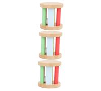 VICASKY 3pcs Wooden Roller Sensory Instrument for Boy Girl Educational Grasping to Auditory and Visual Skills for Newborns and Toddlers for Early Learning